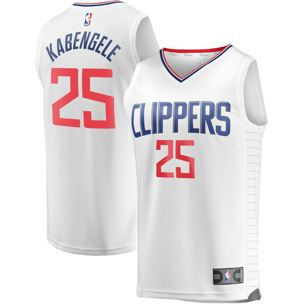 Maillot Los Angeles Clippers Homme Mfiondu Kabengele 25 Association Edition Blanc